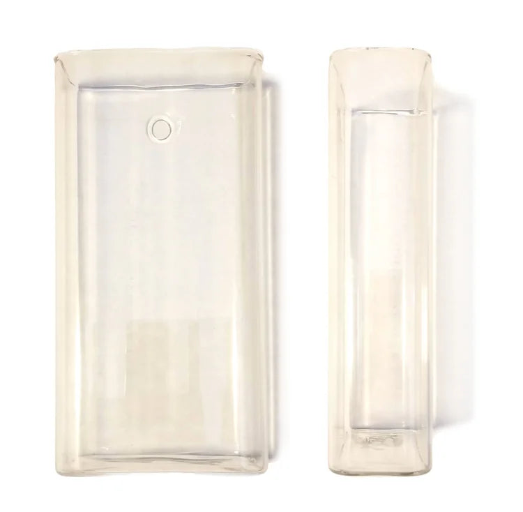 8" Glass Block Vase