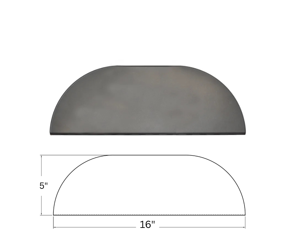 Flat Curved Shelf 16"