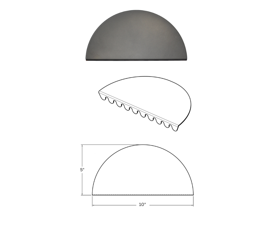 Flat Curved Shelf 10"